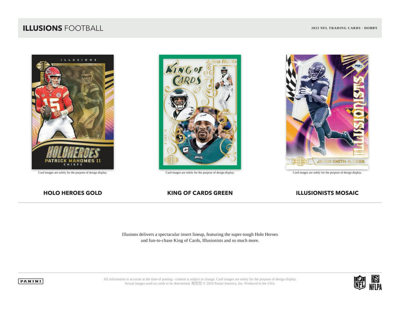 2023 Panini Illusions Football Hobby Box (3 Autos/2 Mem)