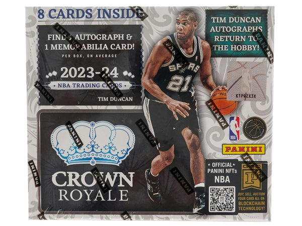 2023/24 Panini Crown Royale Basketball Hobby Box (Kaboom & Tim Duncan Autos Added)