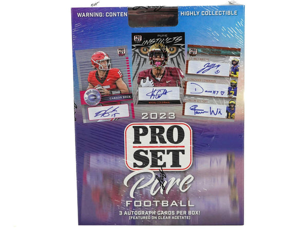 2023 Leaf Pro Set Pure Football Hobby Box (3 Autographs) LOADED!