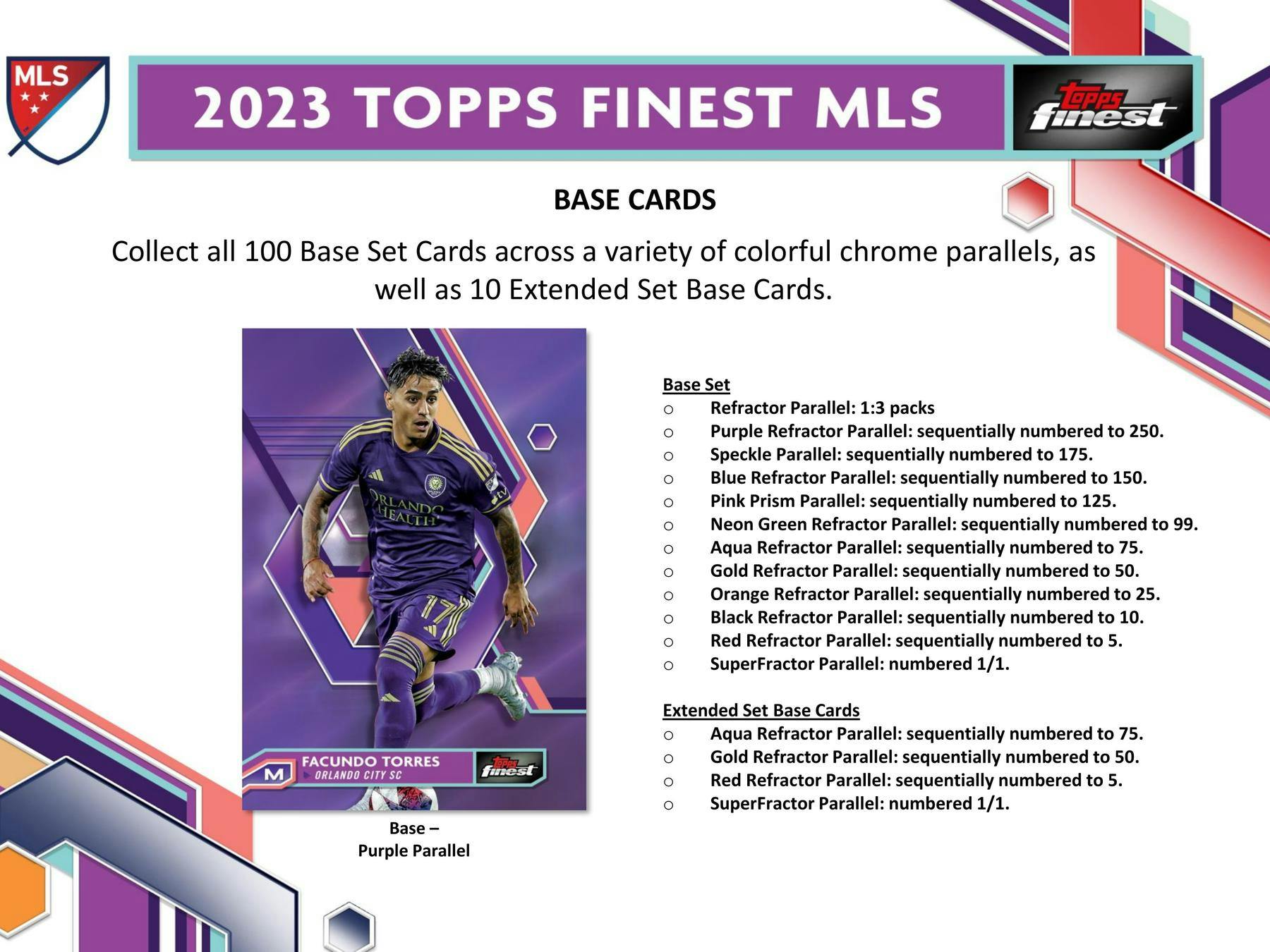 2023 Topps MLS Major League Soccer Finest Soccer Hobby Box (2 Autos)