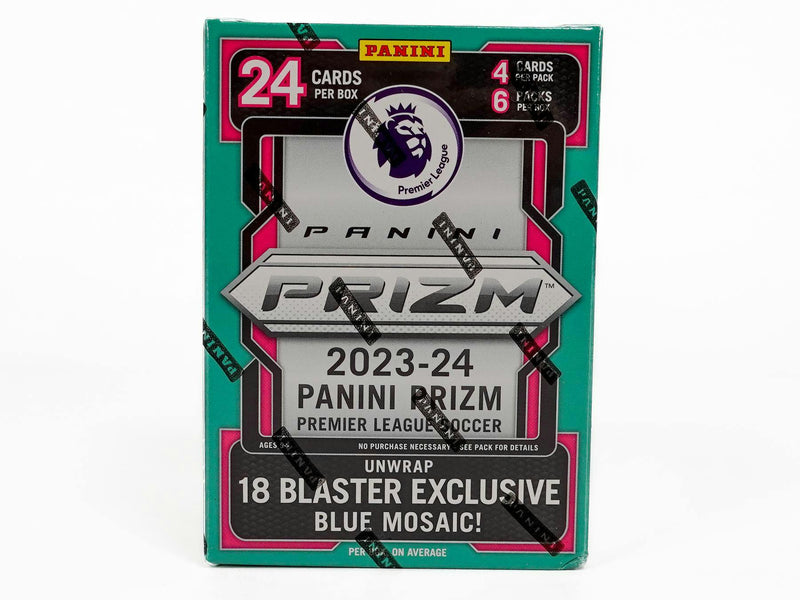 2023/24 Panini Prizm Premier League EPL Soccer 6-Pack Hobby Blaster Box (Blue Mosaic Prizms!)