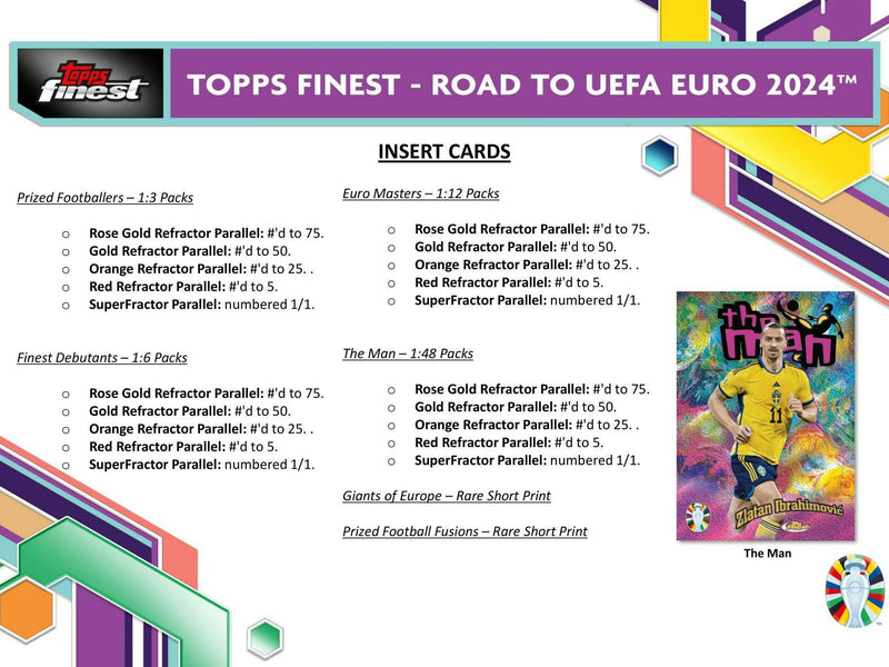 2023/24 Topps Finest Road to UEFA Euro Soccer Hobby Box (Master Box 2 Autos)