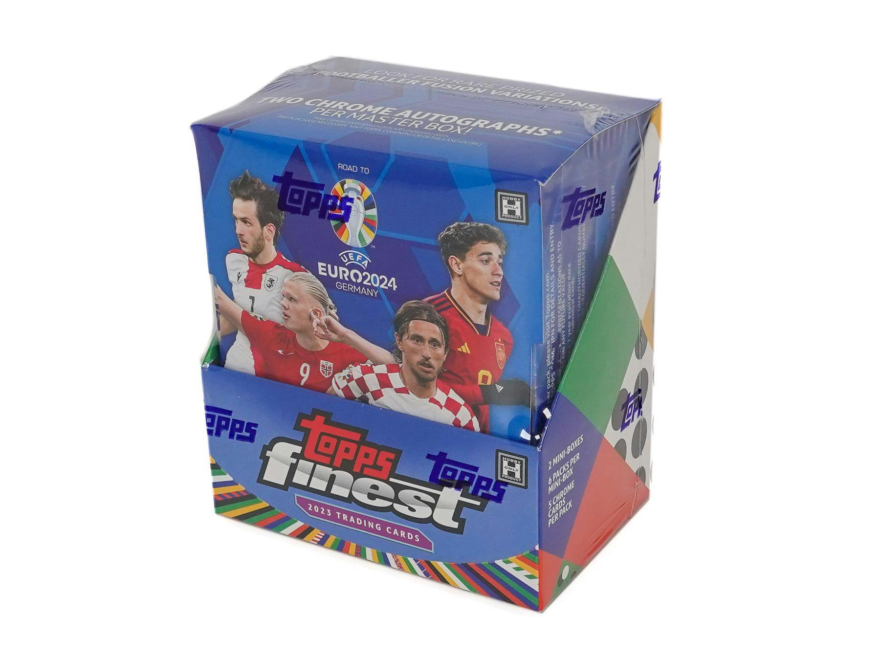 2023/24 Topps Finest Road to UEFA Euro Soccer Hobby Box (Master Box 2 Autos)