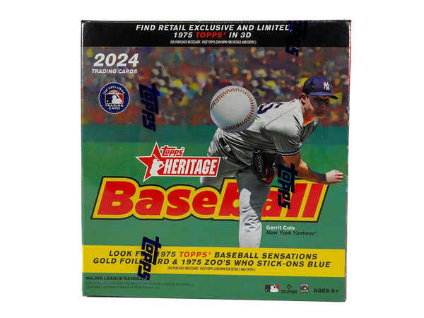 2024 Topps MLB Heritage Baseball Monster Mega Box (15 Packs) Exclusive Chrome Blue Sparkle