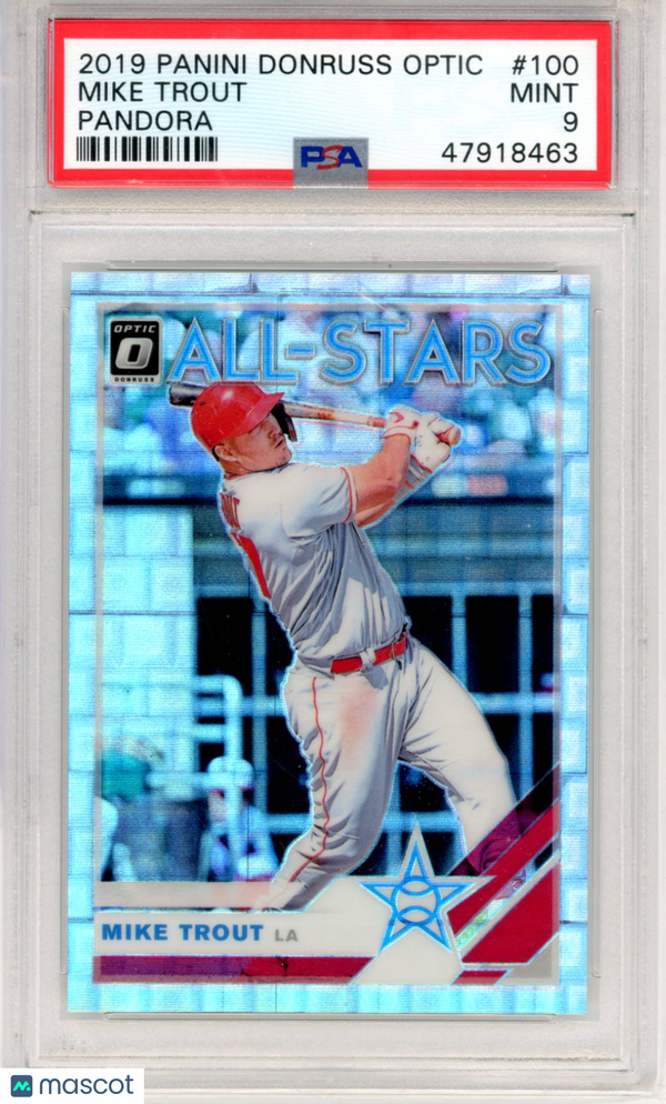 2019 Panini Donruss Optic Mike Trout #100 PSA 9 Baseball