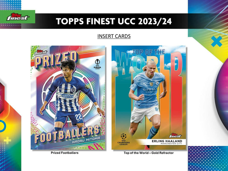 ONE PACK of 2023/24 Topps UEFA Club Competitions Finest Soccer Hobby (10 Cards)