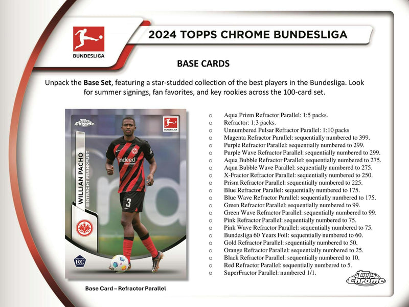 2023/24 Topps Chrome Bundesliga Soccer Hobby Box (1 Auto)