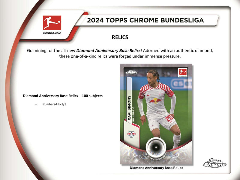 2023/24 Topps Chrome Bundesliga Soccer Hobby Box (1 Auto)