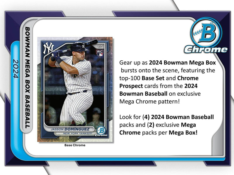 2024 Bowman Baseball Mega Box (4 Packs PLUS 2 Mojo Packs)