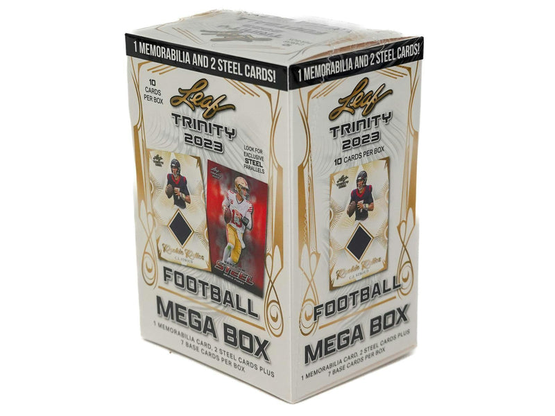 2023 Leaf Trinity Football Mega Box (1 Mem and 2 Steel Cards)