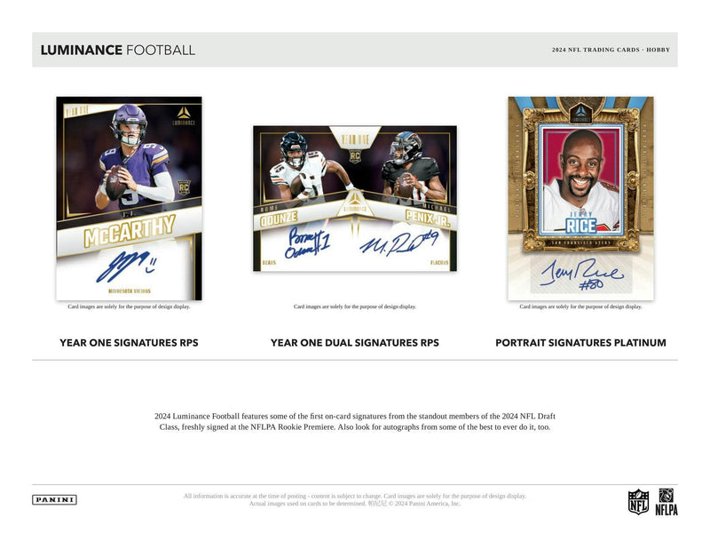 2024 Panini Luminance Football Hobby Box (3 Auto / 1 Mem)