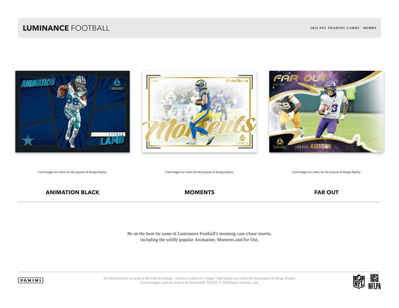 2024 Panini Luminance Football Hobby Box (3 Auto / 1 Mem)