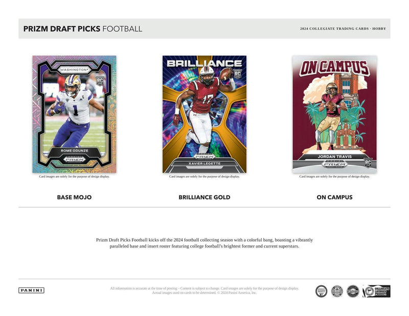 2024 Panini Prizm Draft Picks Football Hobby Box (4 Autos)