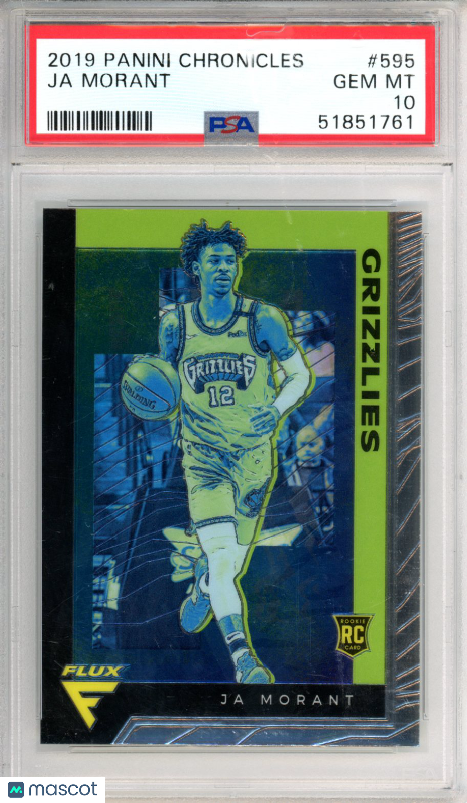 2019 Panini Chronicles Ja Morant Rookie #595 PSA 10 Memphis Grizzlies