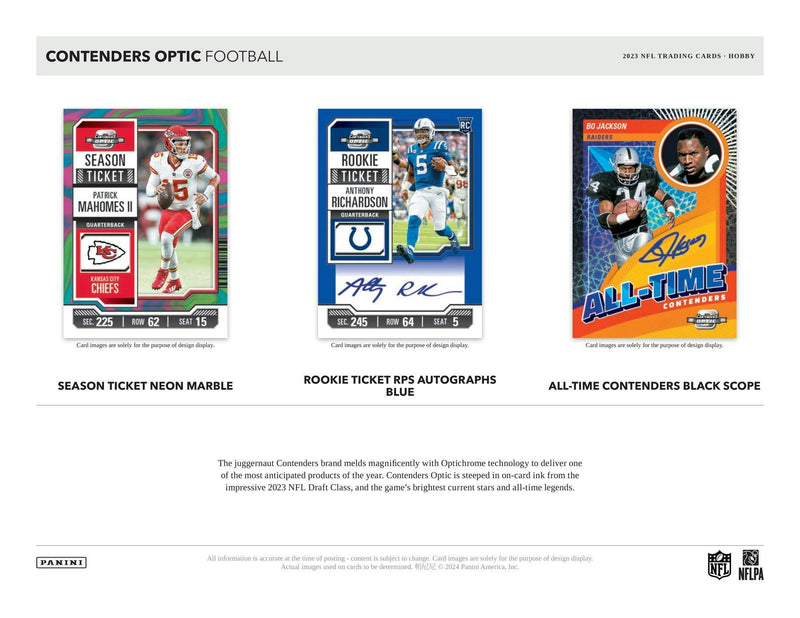 2023 Panini Contenders Optic Football Hobby Box (2 Autos) August 14th