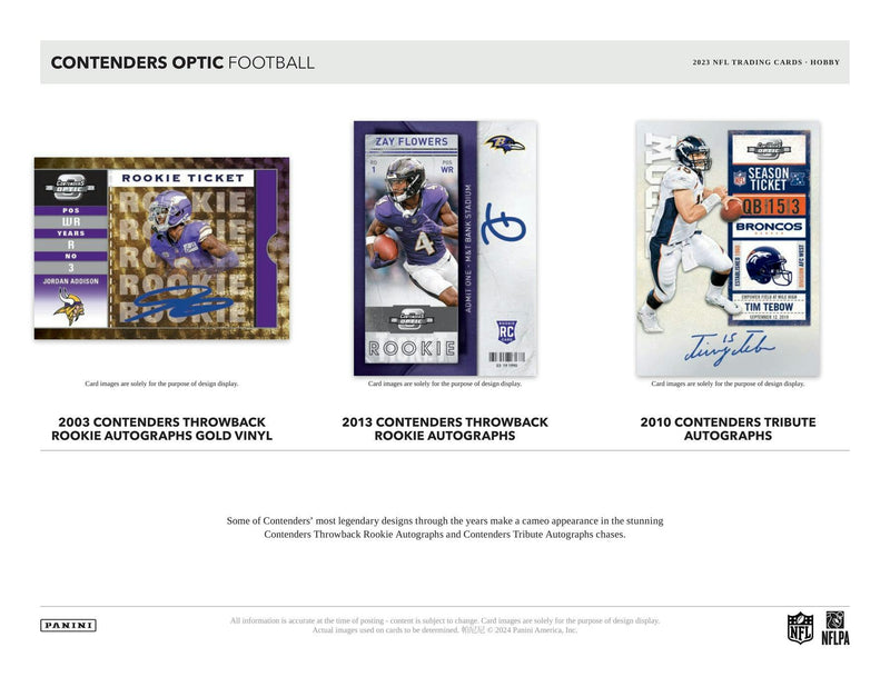 2023 Panini Contenders Optic Football Hobby Box (2 Autos) August 14th