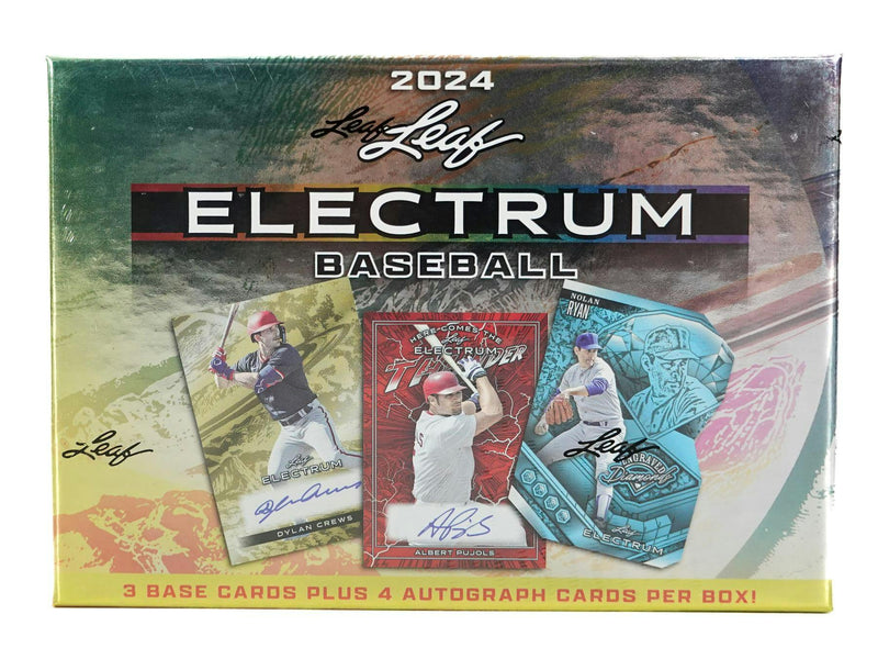 2024 Leaf Electrum Baseball Hobby Box (4 Autos) Dylan Crew, Skenes, Pujols More ...