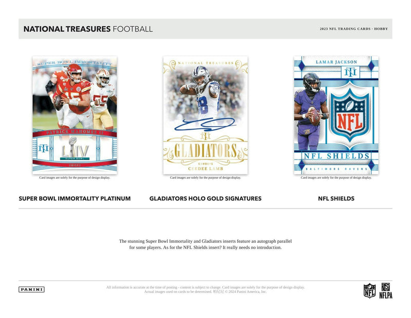 2023 Panini National Treasures NFL Football Hobby Box (8 Autos / Mem per Box)