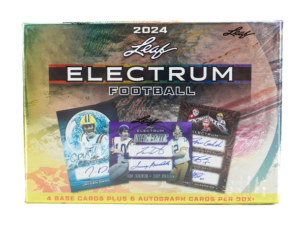 2024 Leaf Electrum Football Hobby Box (5 Autographs) Look for Caleb Williams & Jayden Daniels Autos!