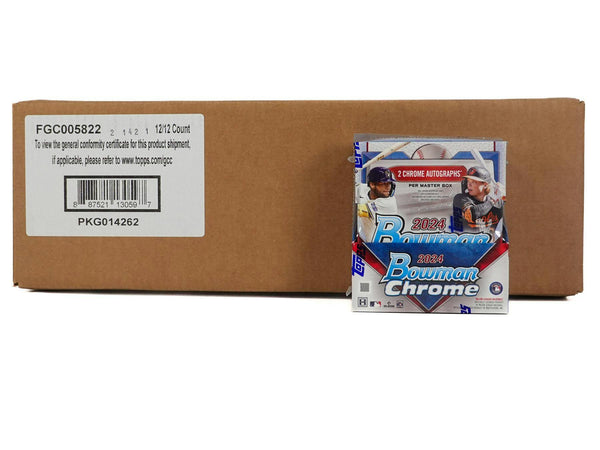 CASE OF 2024 Bowman Chrome Baseball Master Hobby Boxes (12-Box Case)