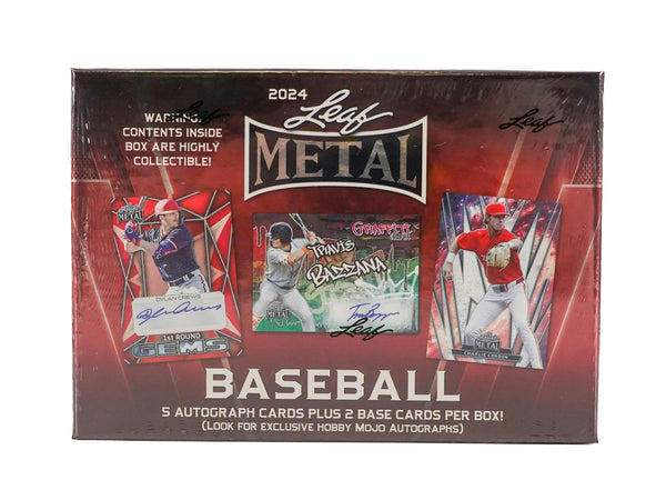 2024 Leaf Metal Baseball Hobby Box (5 Autos) ELy, Crews, Skenes, More!