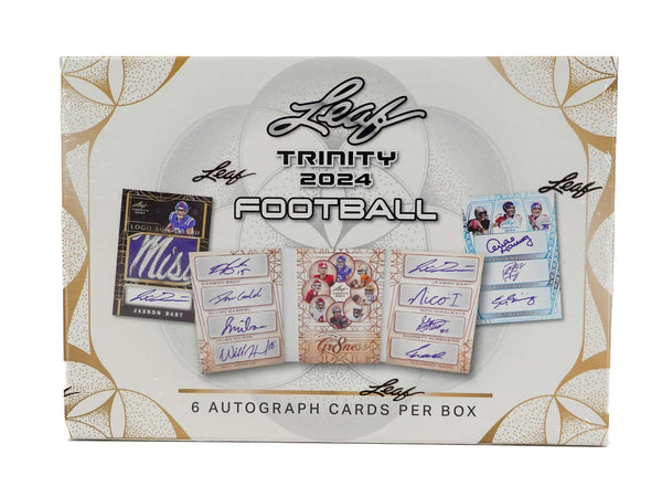 2024 Leaf Trinity Football Hobby Box (6 Autographs) (Caleb Daniels Beck Milroe Dart Shadeur