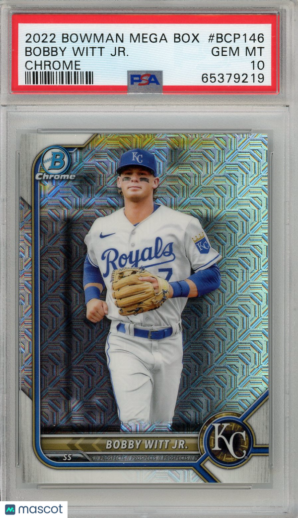 2022 Bowman Mega Box Chrome Bobby Witt JR. #146 PSA 10