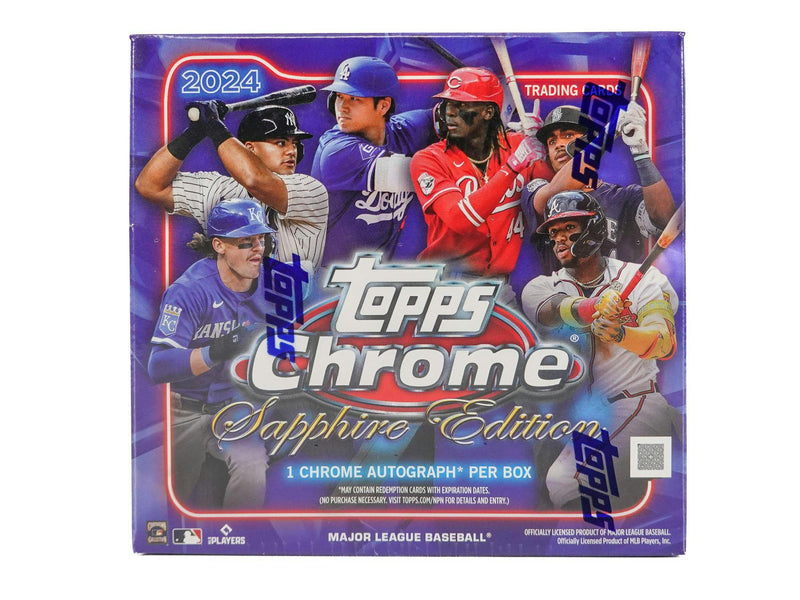 2024 Topps Chrome MLB Baseball Sapphire Edition Sealed Hobby Box (1 Auto)