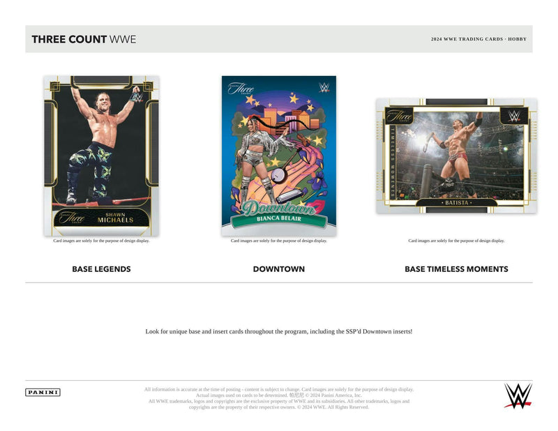 2024 Panini Three Count WWE Wrestling Hobby Box (2 Autos)  Dec 6th