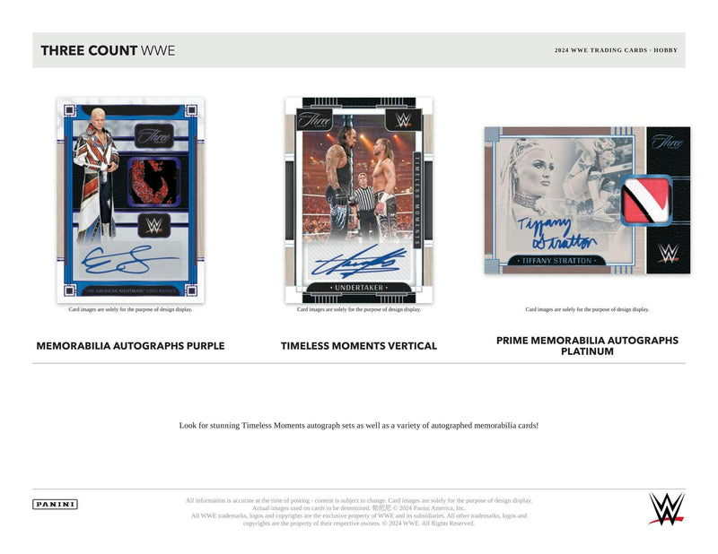 2024 Panini Three Count WWE Wrestling Hobby Box (2 Autos)  Dec 6th