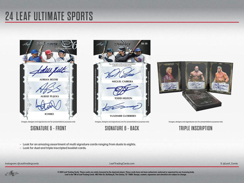 2024 Leaf Ultimate Sports Hobby Box (3 Premium Cards)