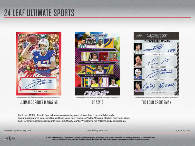 2024 Leaf Ultimate Sports Hobby Box (3 Premium Cards)