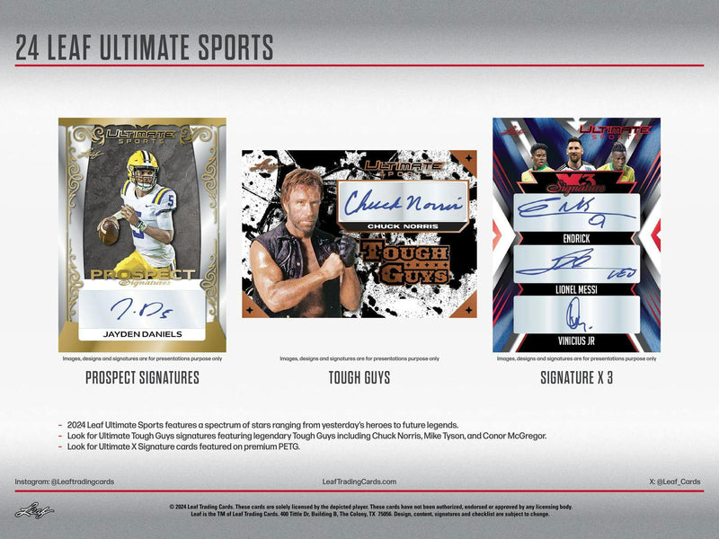 2024 Leaf Ultimate Sports Hobby Box (3 Premium Cards)