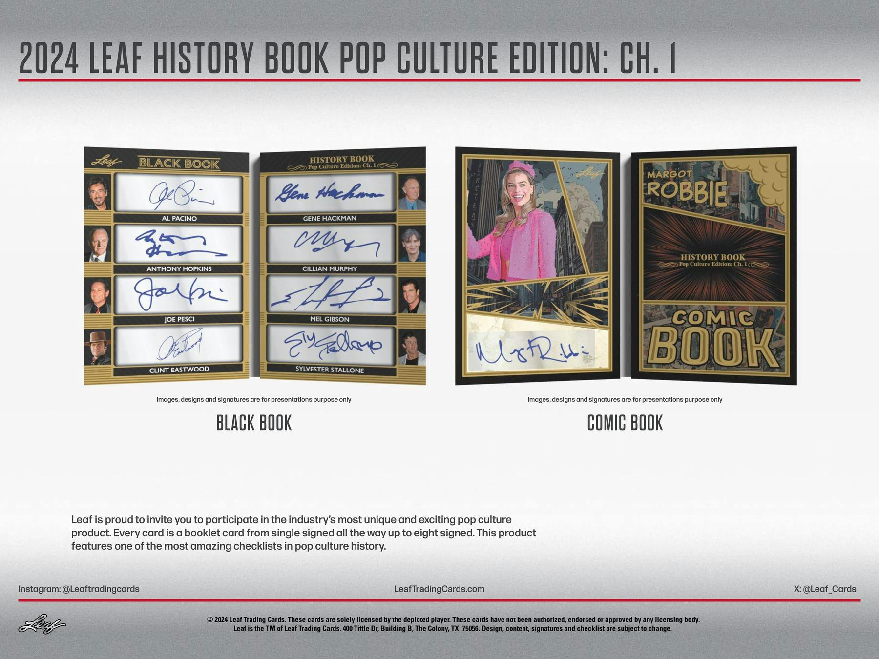 2024 Leaf History Book Pop Culture Edition Chapter 1 Hobby Box (2 Mega Hits)