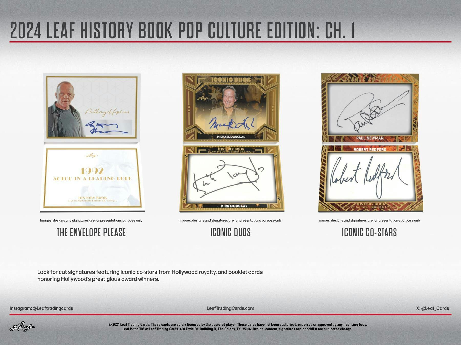 2024 Leaf History Book Pop Culture Edition Chapter 1 Hobby Box (2 Mega Hits)