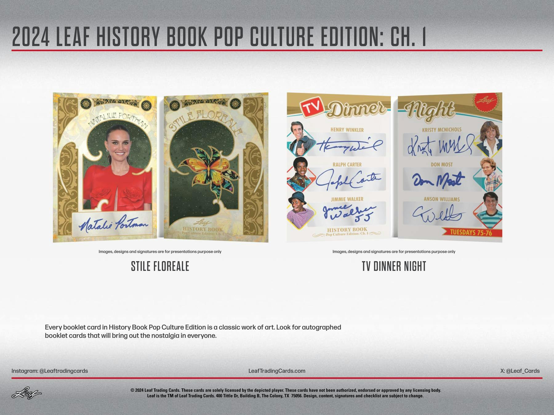 2024 Leaf History Book Pop Culture Edition Chapter 1 Hobby Box (2 Mega Hits)