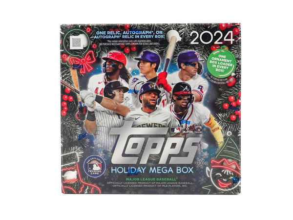 2024 Topps Holiday Baseball Mega Box (One Relic or Autograph)