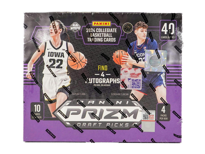 2024/25 Panini Prizm Draft Basketball Hobby Box (4 Autos) Caitlin Clark