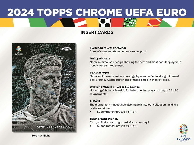 2023/24 Topps Chrome UEFA Euro Soccer Hobby Box (1 Auto) EURO2024 Germany Nov 13th