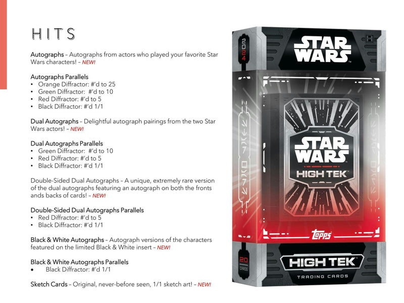 2024 Topps Star Wars High Tek Hobby Box (Jan 8th)