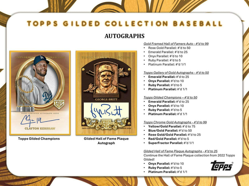 (PRE SALE NOV 22nd) 2024 Topps Gilded Collection Baseball Hobby Box