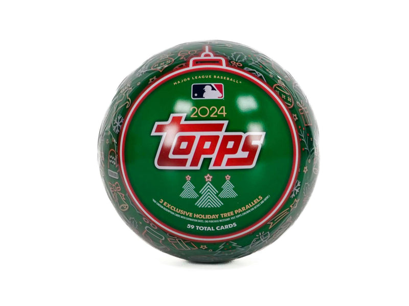 2024 Topps Holiday Baseball Christmas Tin (3 Packs Plus More Cheer)