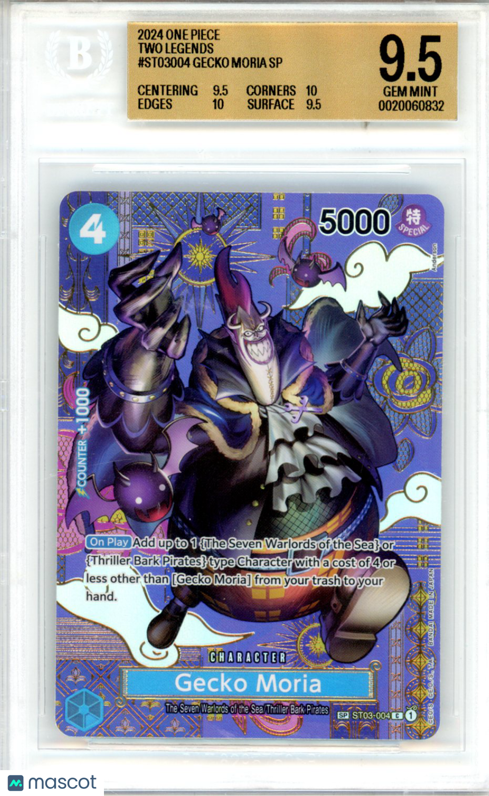 2024 One Piece Card Game Two Legends Gecko Moria SP BGS 9.5