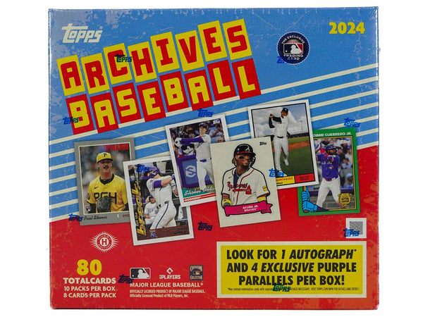 2024 Topps Archives Baseball Collector Box One Retro Lunchbox (1 Auto)