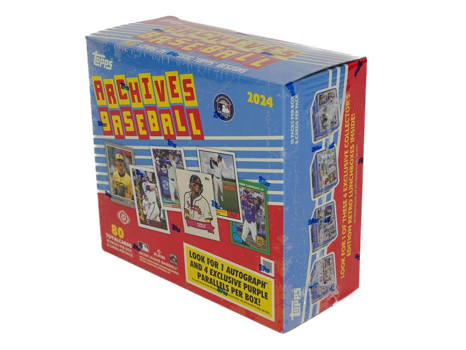 2024 Topps Archives Baseball Collector Box One Retro Lunchbox (1 Auto)