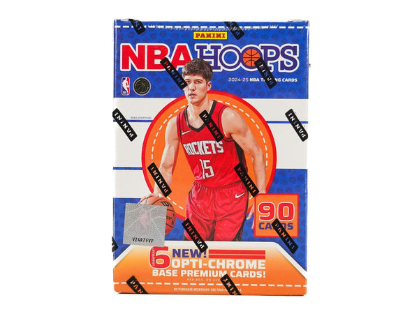 Hobby 2024/25 Panini NBA Hoops Basketball Blaster Box (Scope Parallels Plus 6 Opti-Chrome Premium Cards)