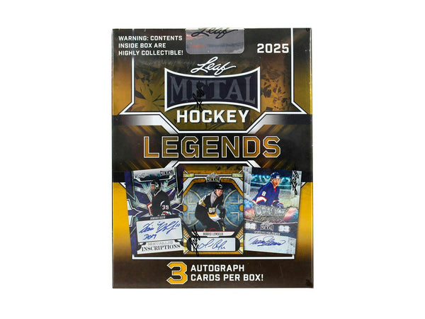 2025 Leaf Metal Legends Hockey Hobby Box (3 Autographs)