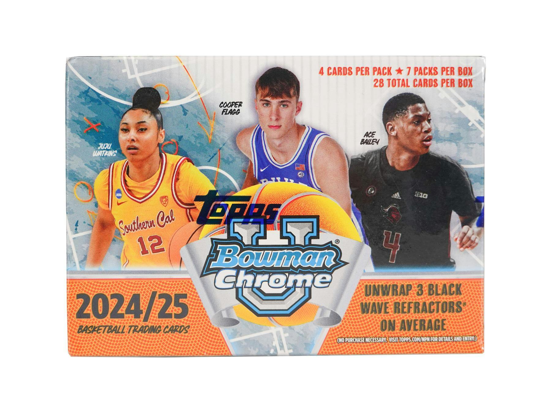 2024/25 Bowman University Chrome Basketball Blaster Box (Cooper Flagg / Ace Bailey)