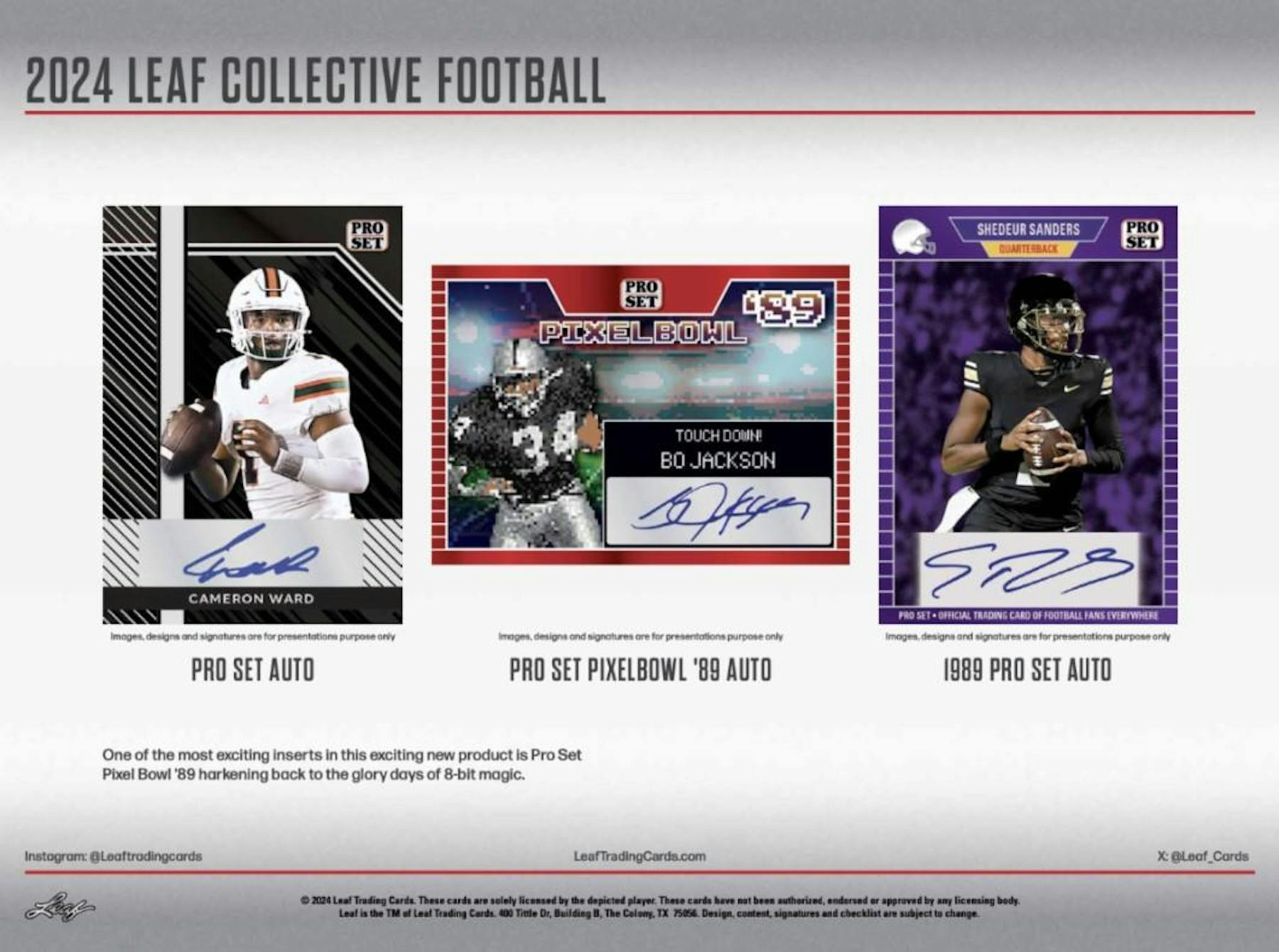 2024 Leaf Collective Football Hobby Box (4 Autos) Travis Hunter, Jayden Daniels, Cam Ward