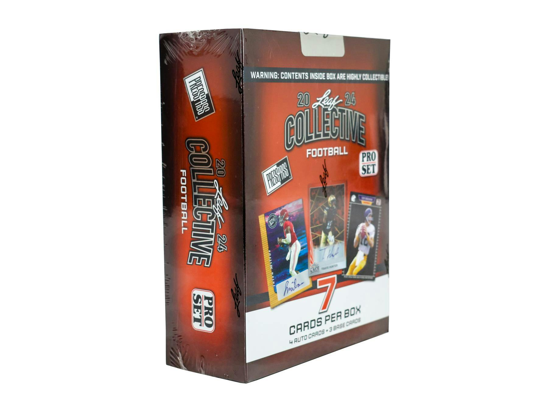 2024 Leaf Collective Football Hobby Box (4 Autos) Travis Hunter, Jayden Daniels, Cam Ward